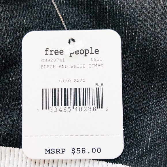 Free People Cropped Black and White Tank Top - Picture 5 of 5